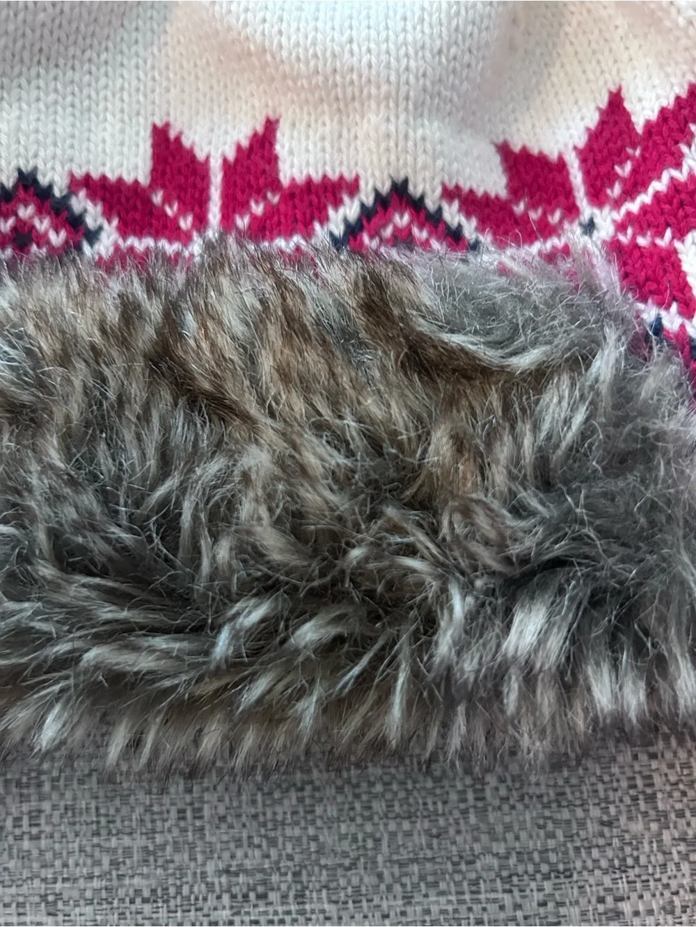 Janie and Jack Faux Fur Russian-Style Trapper Hat in Brindle Brown Size 2/3T